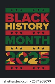 Black History Month. African American History. Celebrated annual. In February in United States and Canada. In October in Great Britain. Poster, card, banner, background. Vector illustration