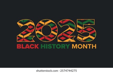 Black History Month. African American History. Celebrated annual. In February in United States and Canada. In October in Great Britain. Poster, card, banner, background. Vector illustration