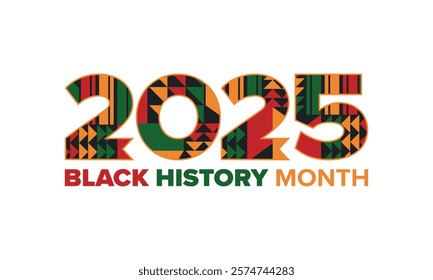 Black History Month. African American History. Celebrated annual. In February in United States and Canada. In October in Great Britain. Poster, card, banner, background. Vector illustration