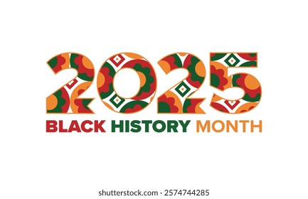 Black History Month. African American History. Celebrated annual. In February in United States and Canada. In October in Great Britain. Poster, card, banner, background. Vector illustration