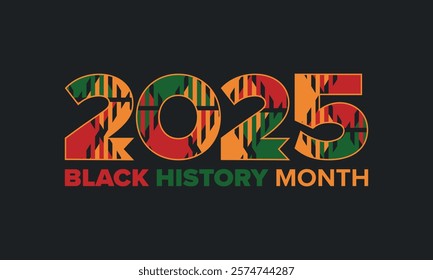 Black History Month. African American History. Celebrated annual. In February in United States and Canada. In October in Great Britain. Poster, card, banner, background. Vector illustration