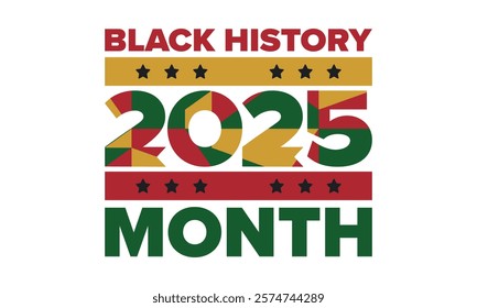 Black History Month. African American History. Celebrated annual. In February in United States and Canada. In October in Great Britain. Poster, card, banner, background. Vector illustration