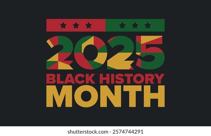 Black History Month. African American History. Celebrated annual. In February in United States and Canada. In October in Great Britain. Poster, card, banner, background. Vector illustration