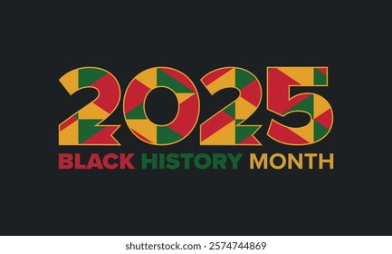 Black History Month. African American History. Celebrated annual. In February in United States and Canada. In October in Great Britain. Poster, card, banner, background. Vector illustration