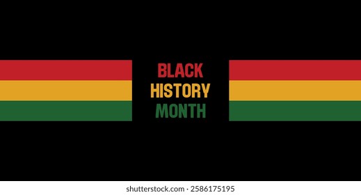 Black history month. African American history celebration. Banner, poster, card template design. Vector illustration