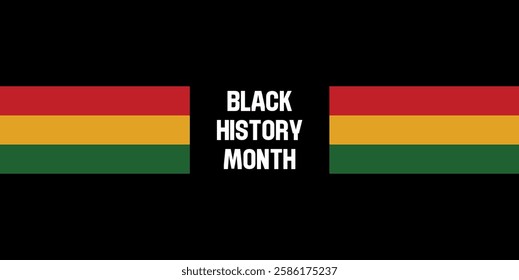 Black history month. African American history celebration. Banner, poster, card template design. Vector illustration