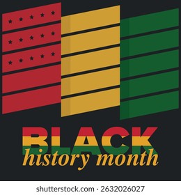Black History Month. African American History. Celebrated annual. In February in United States and Canada. In October in Great Britain. Poster, card, banner, background. Vector illustration
