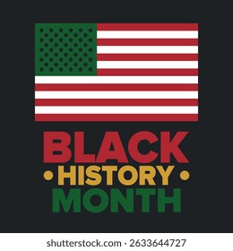 Black History Month. African American History. Celebrated annual. In February in United States and Canada. In October in Great Britain. Poster, card, banner, background. Vector illustration