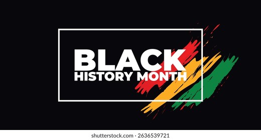 Black History Month. African American History. Celebrated annual. In February in United States and Canada. In October in Great Britain. Poster, card, banner, background. Vector illustration