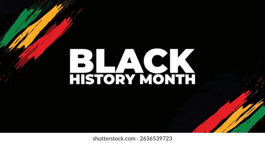 Black History Month. African American History. Celebrated annual. In February in United States and Canada. In October in Great Britain. Poster, card, banner, background. Vector illustration