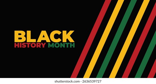 Black History Month. African American History. Celebrated annual. In February in United States and Canada. In October in Great Britain. Poster, card, banner, background. Vector illustration