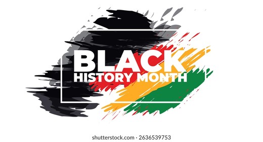 Black History Month. African American History. Celebrated annual. In February in United States and Canada. In October in Great Britain. Poster, card, banner, background. Vector illustration