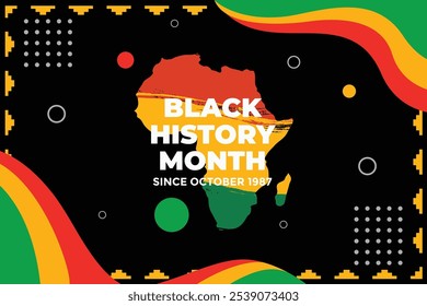 Black History Month with african map Background