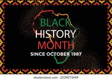 Black History Month with african map Background