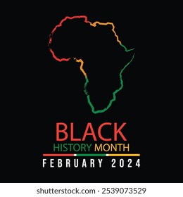 Black History Month with african map Background