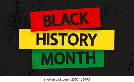 Black History Month or African-American History Month vector banner.