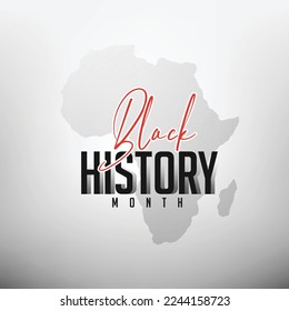 Black history month, American and African People. 