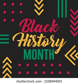 Black History Month, Black History Appreciation, Celebrating Black History, Black Pride, Celebration Sign, Vector Illustration Background