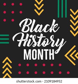 Black History Month, Black History Appreciation, Celebrating Black History, Celebration Sign, Vector Illustration Background