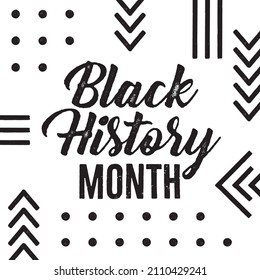 Black History Month, Black History Appreciation, Celebrating Black History, Celebration Sign, Vector Illustration Background