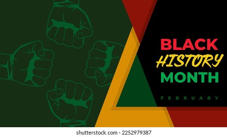 Black History Month background. African American History is celebrated annually in February.