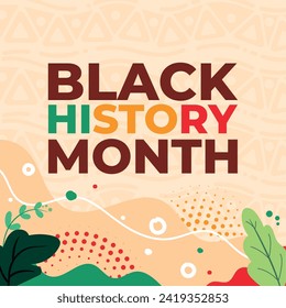 Black history month background with african cultural patterns Vector illustration