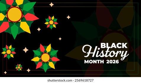 Black History Month background. African American History is celebrated annually in February.