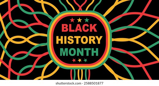 Black history month background. African American History Banner. Celebrated annually in February in the USA, Canada. Juneteenth Independence, Freedom or Emancipation Day Vector illustration.