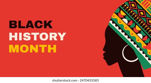 Black History Month background, banner, poster and template design