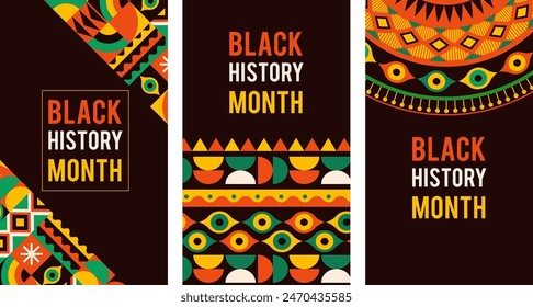 Black History Month background, banner, poster and template design