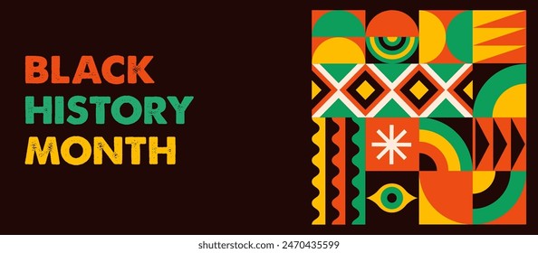 Black History Month background, banner, poster and template design