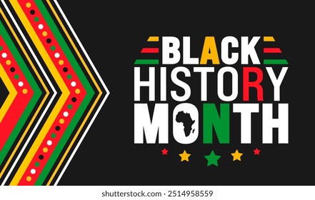 Black History Month background or banner design template is observed every year in October. Holiday concept. eps 10