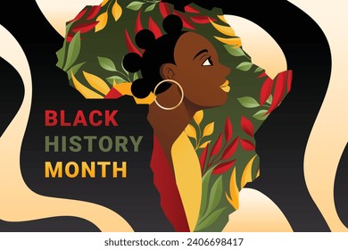 Black history month background. Black history month celebration. February. Cartoon Vector illustration design Template for Poster, Banner, Flyer, Post, Cover, Greeting, Card. African American History.