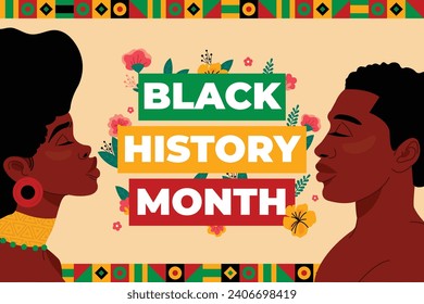 Black history month background. Black history month celebration. February. Cartoon Vector illustration design Template for Poster, Banner, Flyer, Post, Cover, Greeting, Card. African American History.