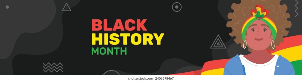Black history month background. Black history month celebration. February. Cartoon Vector illustration design Template for Poster, Banner, Flyer, Post, Cover, Greeting, Card. African American History.