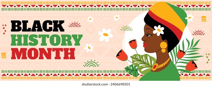 Black history month background. Black history month celebration. February. Cartoon Vector illustration design Template for Poster, Banner, Flyer, Post, Cover, Greeting, Card. African American History.