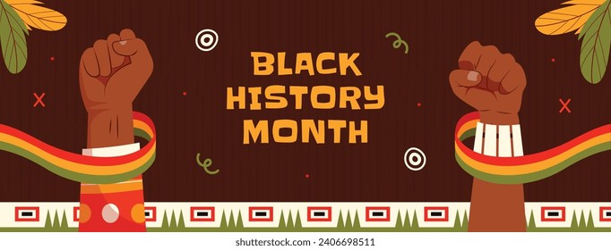 Black history month background. Black history month celebration. February. Cartoon Vector illustration design Template for Poster, Banner, Flyer, Post, Cover, Greeting, Card. African American History.