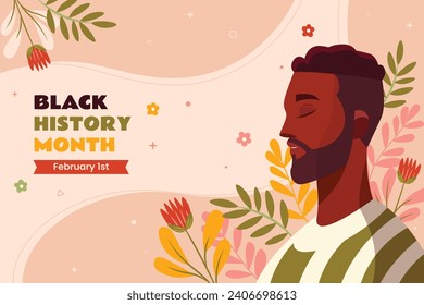 Black history month background. Black history month celebration. February. Cartoon Vector illustration design Template for Poster, Banner, Flyer, Post, Cover, Greeting, Card. African American History.