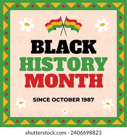 Black history month background. Black history month celebration. February. Cartoon Vector illustration design Template for Poster, Banner, Flyer, Post, Cover, Greeting, Card. African American History.