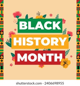 Black history month background. Black history month celebration. February. Cartoon Vector illustration design Template for Poster, Banner, Flyer, Post, Cover, Greeting, Card. African American History.