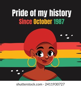 Black history month background. Black history month celebration. February. Cartoon Vector illustration design Template for Poster, Banner, Flyer, Post, Cover, Greeting, Card. African American History.