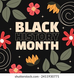 Black history month background. Black history month celebration. February. Cartoon Vector illustration design Template for Poster, Banner, Flyer, Post, Cover, Greeting, Card. African American History.