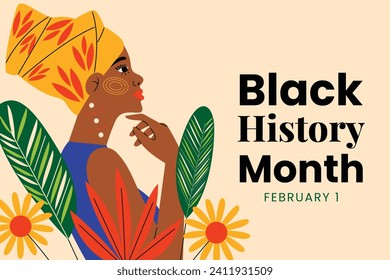 Black history month background. Black history month celebration. February. Cartoon Vector illustration design Template for Poster, Banner, Flyer, Post, Cover, Greeting, Card. African American History.