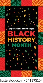 Black history month background. Black history month celebration. February. Cartoon Vector illustration design Template for Poster, Banner, Flyer, Post, Cover, Greeting, Card. African American History.