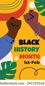 Black history month background. Black history month celebration. February. Cartoon Vector illustration design Template for Poster, Banner, Flyer, Post, Cover, Greeting, Card. African American History.