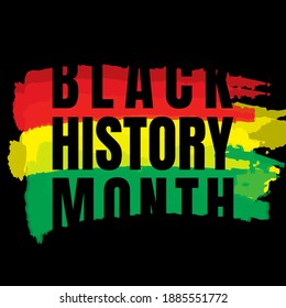 Black History Month Background Design. Greeting Card, Banner, Poster. Vector Illustration.