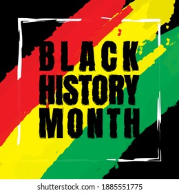 Black History Month Background Design. Greeting Card, Banner, Poster. Vector Illustration.