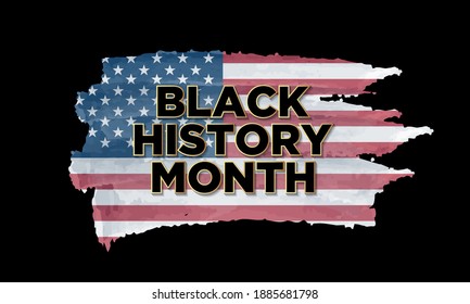 Black History Month Background Design. Greeting Card, Banner, Poster. Vector Illustration.