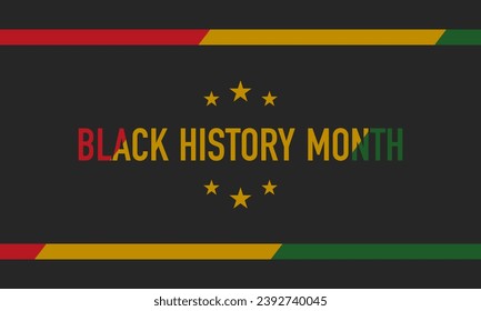 Black History Month Background Design. Vector Illustration.