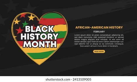 Black History Month background with painted African color flag